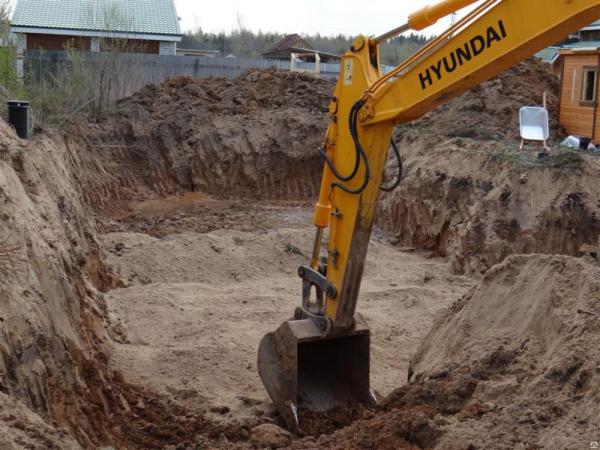 Услуги по разработке котлованов и копке траншей